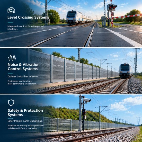 Beyond Fastening: SFFST Expands Its Rail Solutions Portfolio with Three New System Platforms插图 Railway system product brochure for crossing noise‑vibration safety protection